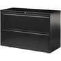 Lorell Lateral File, 2-Drawer, 42"x18-5/8"x28", Black (LLR60554) View Product Image