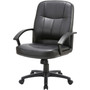 Lorell Chadwick Managerial Leather Mid-Back Chair (LLR60121) View Product Image