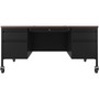 Lorell Fortress Series Walnut Top Teacher'S Desk (LLR66945) View Product Image