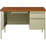 Lorell Fortress Series Oak Laminate Top Desk (LLR66947) View Product Image