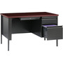 Lorell Fortress Series 48" Right Single-Pedestal Desk (LLR66903) View Product Image