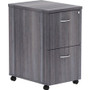 Lorell Essentials Series File/File Mobile File Cabinet - 28.3" Height x 16" Width x 22" Depth - 2 x File Drawer(s) - Finish: Weathered Charcoal, Laminate Product Image 