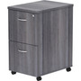 Lorell Weathered Charcoal Laminate Desking Pedestal - 2-Drawer (LLR69561) View Product Image