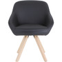 Lorell Natural Wood Legs Modern Guest Chair (LLR68564) View Product Image