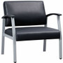 Lorell Healthcare Reception Big & Tall Antimicrobial Guest Chair - Vinyl Seat Material - Vinyl Back Material - Powder Coated Silver Frame Color - Steel Frame Material - Four-legged Base Product Image 
