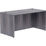 Lorell Essentials Series Rectangular Desk Shell - 29.5" Height x 60" Width x 30" Depth, x 1" Thickness Top - Laminate, Weathered Charcoal Table Top - Grommet Product Image 