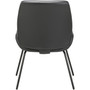 Lorell Guest Chair, U-shaped Seat, Leather, 22"x20-3/4"x31-1/2",BK (LLR68574) View Product Image