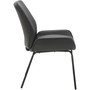 Lorell Guest Chair, U-shaped Seat, Leather, 22"x20-3/4"x31-1/2",BK (LLR68574) Product Image 