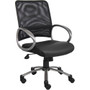 Lorell Mesh Mid-Back Task Chair - Black Seat Color - Leather Seat Material - 5-star Base - Black Product Image 