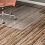 Lorell Wide Lip Chairmat - Hard Floor, Wood Floor, Vinyl Floor, Tile Floor - 53" Length x 45" Width x 0.095" Thickness - Lip Size 12" Length x 25" Width - Vinyl - Clear Product Image 