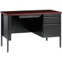 Lorell Fortress Series 45-1/2" Right Single-Pedestal Desk - 29.5" Height x 45.5" Width x 24" Depth, x 1.1" Thickness TopBox, File Drawer(s) - Single Pedestal on Right Side - Square Edge - (LLR66949) Product Image 