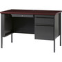 Lorell Fortress Series Mahogany Laminate Top Desk (LLR66949) View Product Image