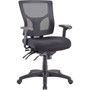 Lorell Conjure Executive Mesh Mid-back Chair - Black Seat Color - Black Back Color - Mesh Back Material - Mid Back - 5-star Base Product Image 