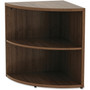 Lorell Corner Bookcase, 23-5/8"x29-1/2", Walnut (LLR69617) View Product Image