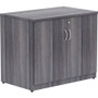 Lorell Essentials Series 2-Door Storage Cabinet - 29.5" Height x 36" Width x 22.5" Depth - 2 Door(s) - Finish: Weathered Charcoal, Laminate Product Image 