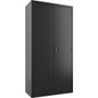 Lorell Fortress Series Wardrobe Cabinet - 36" Width x 18" Depth x 72" Height - 2 x Door(s) - Locking Door - Black - Steel Product Image 