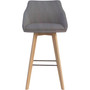 Lorell Gray Flannel Mid-Century Modern Guest Stool (LLR68561) View Product Image