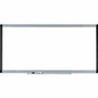 Lorell Signature Series Magnetic Dry-erase Markerboard - 96" (8 ft) Width x 48" (4 ft) Height - Coated Steel Surface - Silver, Ebony Frame - Magnetic Product Image 