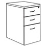 Lorell Mobile Pedestal,Box/Box/File,16"x22"x28-1/4",Cherry (LLR69430) View Product Image