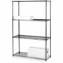 Lorell Industrial Wire Shelving - 4 Shelf(ves) - 4 Tier(s) - 72" Height x 36" Width x 18" Depth - Powder Coated - Black Product Image 