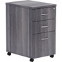 Lorell Essentials Series Box/Box/File Mobile File Cabinet - 28.3" Height x 16" Width x 22" Depth - 3 x Box, File Drawer(s) - Finish: Weathered Charcoal, Laminate Product Image 