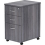 Lorell Weathered Charcoal Laminate Desking Pedestal - 3-Drawer (LLR69560) View Product Image