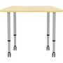 Lorell Height-adjustable Trapezoid Table (LLR69584) View Product Image