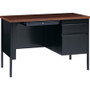 Lorell Fortress Series 45-1/2" Right Single-Pedestal Desk - 29.5" Height x 45.5" Width x 24" Depth, x 1.1" Thickness TopBox, File Drawer(s) - Single Pedestal on Right Side - Square Edge - (LLR66948) Product Image 