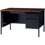Lorell Fortress Series Walnut Laminate Top Desk (LLR66948) View Product Image