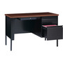 Lorell Fortress Series Walnut Laminate Top Desk (LLR66948) View Product Image