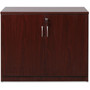 Lorell Essentials Series Mahogany 2-door Storage Cabinet (LLR69612) View Product Image
