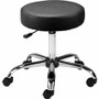 Lorell Backless Pneumatic-Lift Stool - Vinyl Seat Material - 5-star Base - Black Product Image 