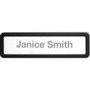 Lorell Recycled Cubicle Nameplate - 0.9" Width x 2.7" Height - Wall - Plastic - Black Product Image 