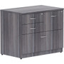Lorell Essentials Series Box/Box/File Lateral File - 29.5" Height x 35.5" Width x 22" Depth Lateral File, x 1" Thickness Top - 4 x File, Box Drawer(s) - Finish: Weathered Charcoal Laminate Product Image 
