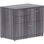 Lorell Essentials Series Box/Box/File Lateral File - 29.5" Height x 35.5" Width x 22" Depth Lateral File, x 1" Thickness Top - 4 x File, Box Drawer(s) - Finish: Weathered Charcoal Laminate Product Image 
