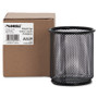 Lorell Mesh Wire Pencil Cup Holder - 3.5" Height x 3.9" Width - Steel - Black Product Image 