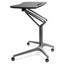 Lorell Height Adj Mobile Desk, 28-1/4"x18-3/4"x41", Black (LLR84838) View Product Image