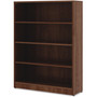 Lorell Bookcase, 4-Shelf, 3 Adj Shelves, 36"x12"x48", Walnut (LLR99786) View Product Image