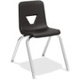 Lorell 16" Seat-height Student Stack Chairs - Four-legged Base - Black - Polypropylene Product Image 