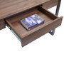 Lorell Desk, Center Drawer, Steel Legs, 47"x23-1/2"x30", Walnut (LLR97617) View Product Image