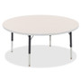Lorell Activity Table Height-Adjustable Leg Kit - 17" to 25"H - 25" Length x 1.12" Diameter - Black, Chrome Product Image 