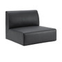 Lorell Contemporary Reception Collection Single Seat Sofa - 19.6" Height x 25.5" Width x 25.5" Depth - Material: Polyurethane - Finish: Black Product Image 