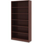 Lorell Bookcase, 6-Shelf, 5 Adj Shelves, 36"x12"x72', Mahogany (LLR99790) View Product Image