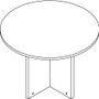 Lorell Prominence Round Laminate Conference Table (LLRPT42RMY) View Product Image