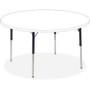 Lorell Activity Table Height-Adjustable Leg Kit - 22" to 30"H - 30" Length x 1.12" Diameter - Black, Chrome Product Image 