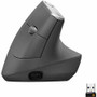 Logitech MX Vertical Advanced Ergonomic Mouse - Optical - Cable/Wireless - Bluetooth/Radio Frequency - Graphite - USB Type C Product Image 