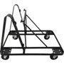 Lorell Stacking Dolly for 4-Leg Stack Chairs - Steel - Black - For 10 Devices Product Image 