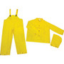 River City Three-piece Rainsuit - Recommended for: Agriculture, Construction, Transportation, Sanitation, Carpentry, Landscaping - Large - Water Protection - Snap Closure - Polyester, Polyvinyl Chloride (PVC) Product Image 
