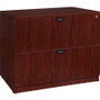 Lorell Prominence 2.0 Lateral File - 29" Height x 36" Width x 22" Depth - 2 x File Drawer(s) - Band Edge - Material: Laminate - Finish: Mahogany Product Image 