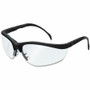 MCR Safety Klondike Safety Glasses - Ultraviolet Protection - Clear Lens - Matte Black Frame - Lightweight Product Image 